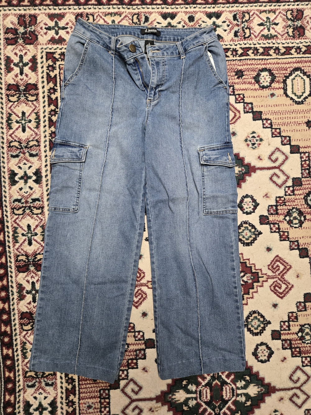d.jeans Wide-Leg Cargo Jeans – Size 6